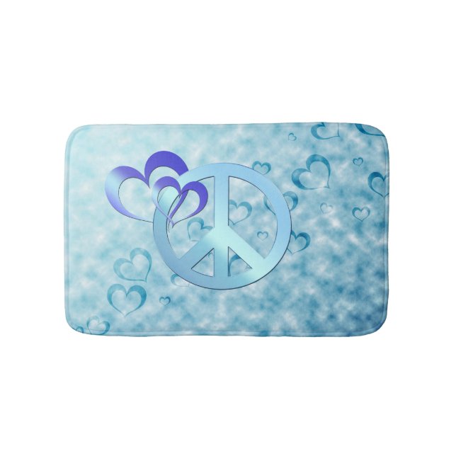 Blå fred badrumsmatta (Framsidan)