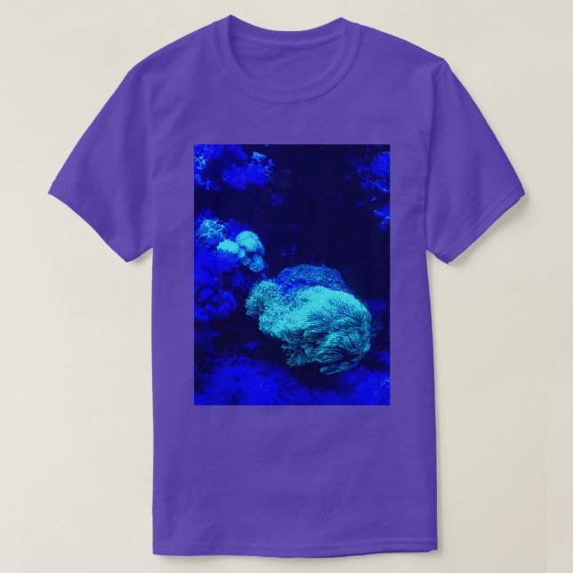 Blå fredlig havskorall t shirt (Design framsida)