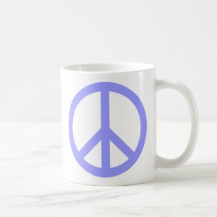 Blå fredssymbol kaffemugg