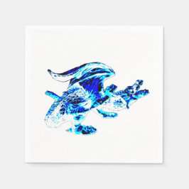 Blå frost Dragon x 50 Pappersservett