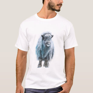 Blå Frost Eterisk Luden Myskoxe Man T Shirt
