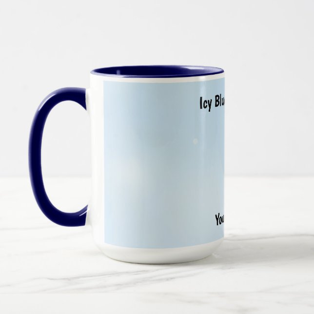 Blå Frost Glans Design Mugg (Vänster)