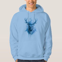 Blå Frost Skalle Hoodie