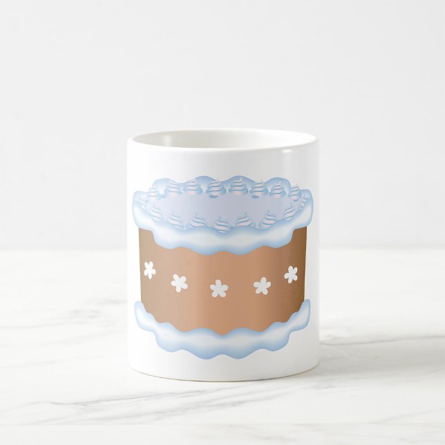 Blå Frostad Tårta Bageri Efterrätt Kaffemugg (Skapare uppladdad)