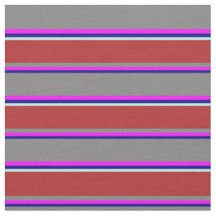 Blå, Fuchsia, Grått, röd och turkos-Färgad Tyg