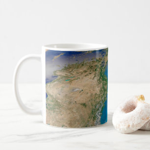 Blå fytoplankton Bloom i Svarta havet Kaffemugg