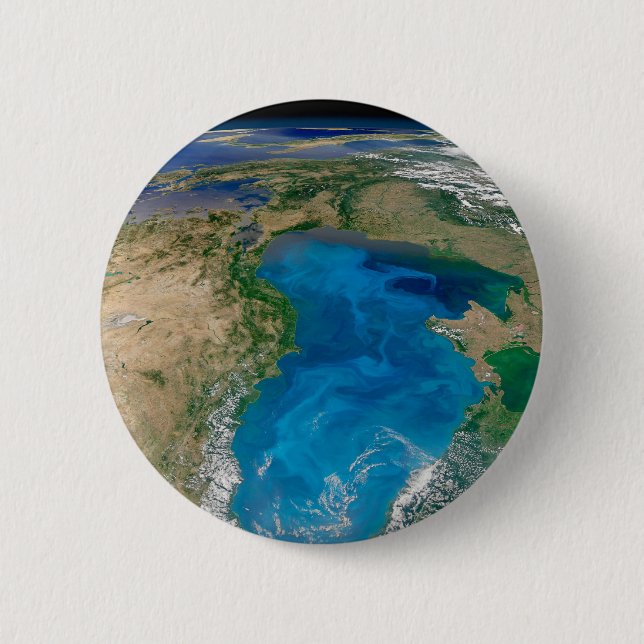 Blå fytoplankton Bloom i Svarta havet Knapp (Framsida)