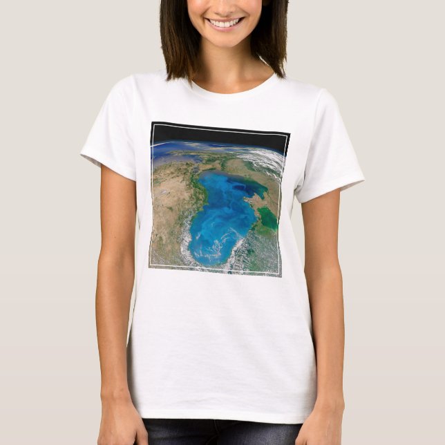 Blå fytoplankton Bloom i Svarta havet T Shirt (Framsida)