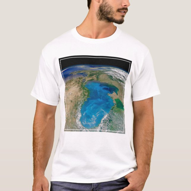 Blå fytoplankton Bloom i Svarta havet T Shirt (Framsida)