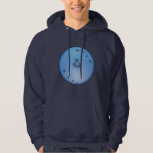 Blå Galaxy Astronaut Tröja – Modern Rymd Grafi