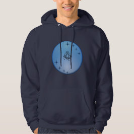 Blå Galaxy Astronaut Tröja – Modern Rymd Grafi Hoodie