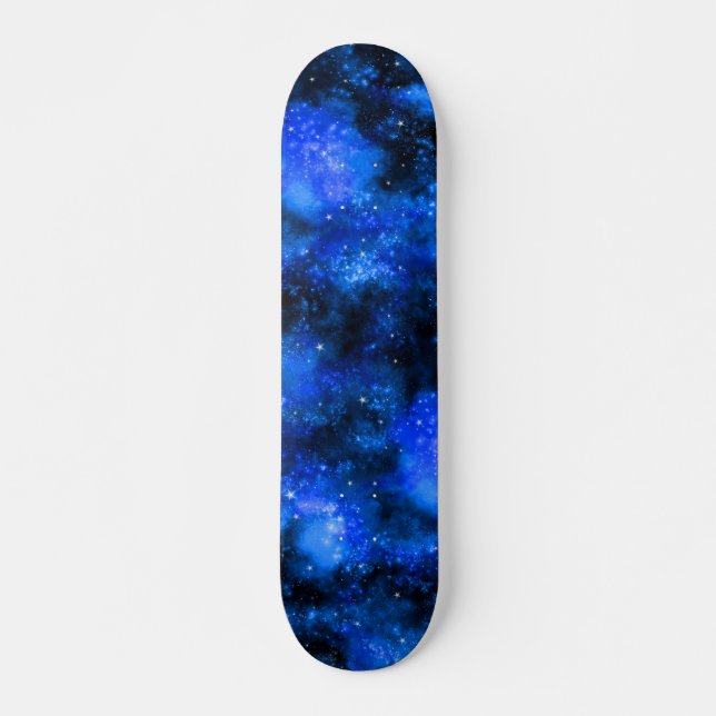 Blå Galaxy Cosmic Space Mini Skateboard Bräda 18,5 Cm (Framsida)