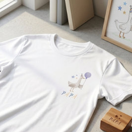 Blå Gås Ballong Papa Män Första Födelsedagsfest T Shirt