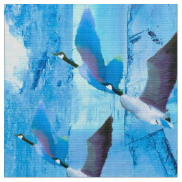 Blå gäss i Ice Fabric Tyg