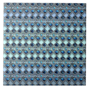 Blå Gemstones Decorative Ceramic Tile Kakelplatta