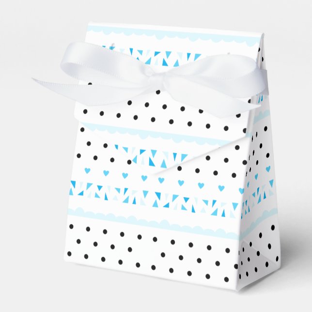 Blå geometri presentaskar (Framsidan Sidan)