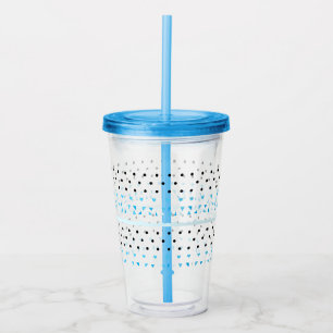 Blå geometri take away mugg