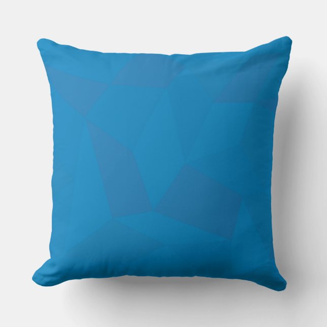 Blå, geometrisk, coola, unik illustration av trend kudde (Framsida)