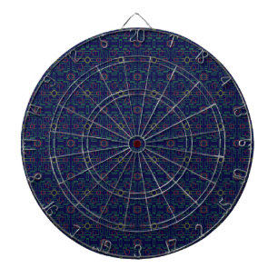 Blå geometrisk  darttavla