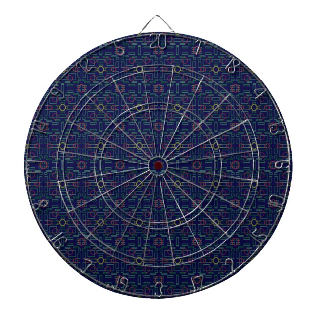 Blå geometrisk  darttavla (Framsidan)