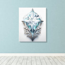 Blå geometrisk dekorativ kor canvastryck