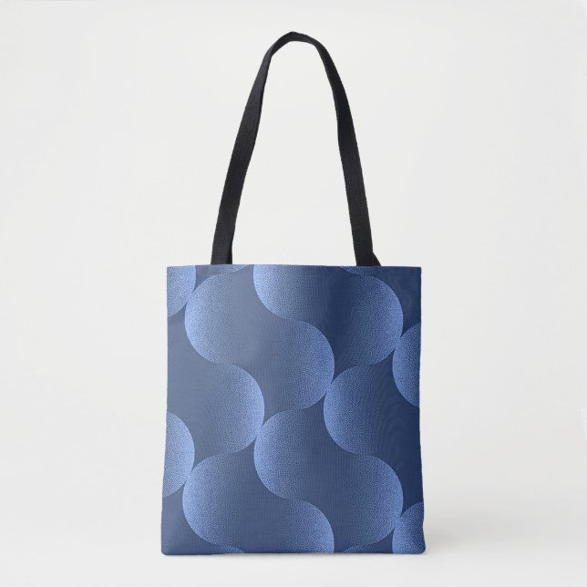 Blå Geometrisk Modern Minimal Presentdekoration Tygkasse (Framsida)