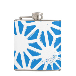 Blå geometrisk mönster fickplunta