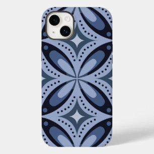 Blå geometrisk mönster retro stil