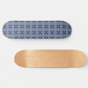 Blå geometrisk mönster retro stil mini skateboard bräda 18,5 cm
