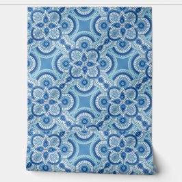 blå geometrisk tapet 2' x 4'