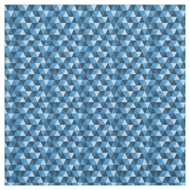 Blå geometrisk triangel Mönster Fabric Tyg (Provkarta)