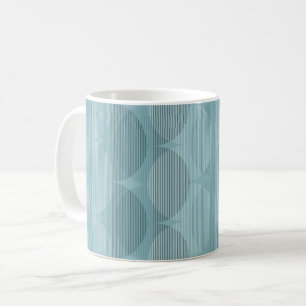Blå geometrisk vinkar kaffemugg