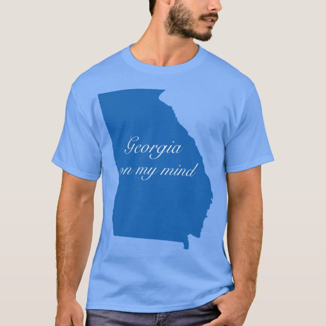 Blå Georgia på minnet T Shirt (Framsida)