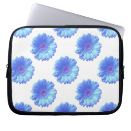 Blå gerbera-daisy laptop fodral
