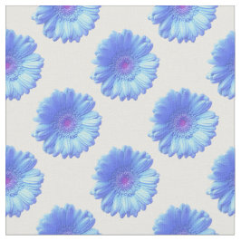 Blå gerbera-daisy tyg