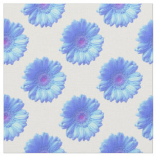 Blå gerbera-daisy tyg