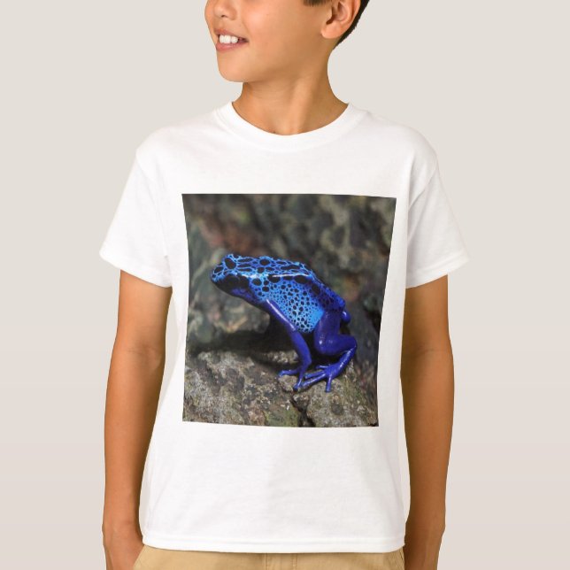 Blå Giftpilgroda, Ljus Blå Groda T Shirt (Framsida)