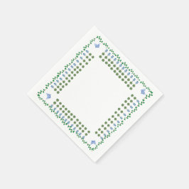 Blå Ginger Burk Burk Topiary Vine Pappersservett