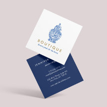 Blå Ginger Burk Pottery Logotyp Designer White/Blu