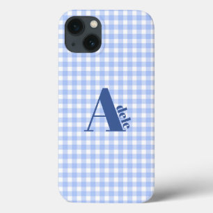 blå gingham