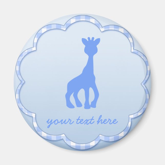 blå giraffe magnet (Framsidan)