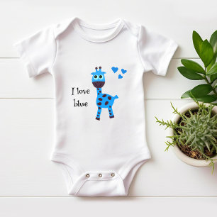Blå giraffe t shirt