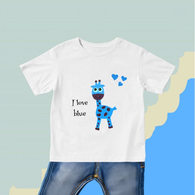Blå giraffe t shirt (Skapare uppladdad)