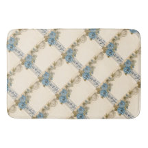 Blå gitarr musik notblad blommor