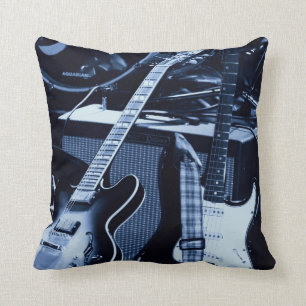 Blå gitarrer 2 kudde