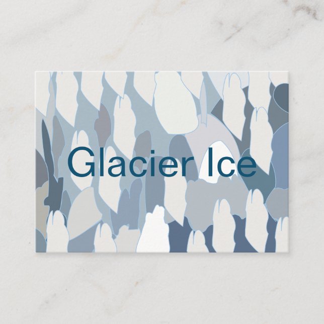 Blå Glacär Is Mönster Visitkort (Framsida)