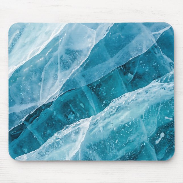 Blå Glacial Is Textur Musmattor (Framsidan)