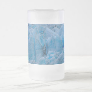 Blå glaciär Frosted Glass Beer Mugg