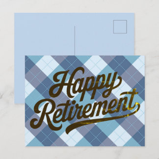Blå Glad Pension Vykort