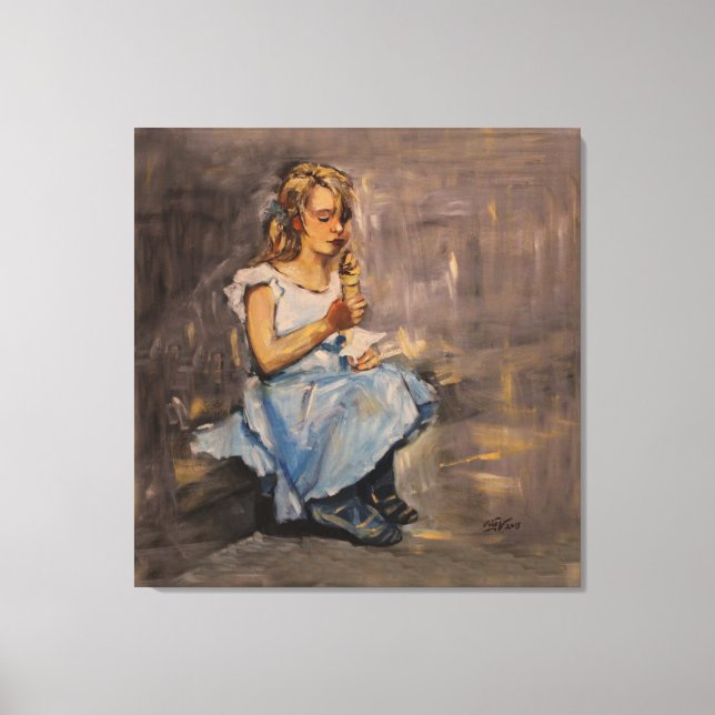 "Blå glädje" - Stretat Kanvastryck (Framsida)